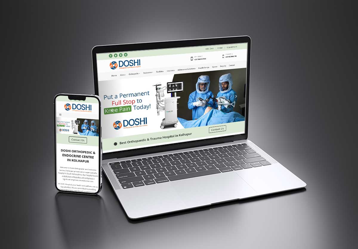 doshi-mock SEO and mobile-friendly website design for Kolhapur Institute of Orthopaedics and Trauma – Healthcare Institute in Kolhapur by Agnis Designers.