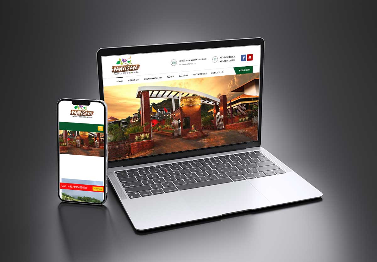 SEO and mobile-friendly website design for Vanvisava Resort – Hospitality Business in Shahuwadi, Kolhapur by Agnis Designers.