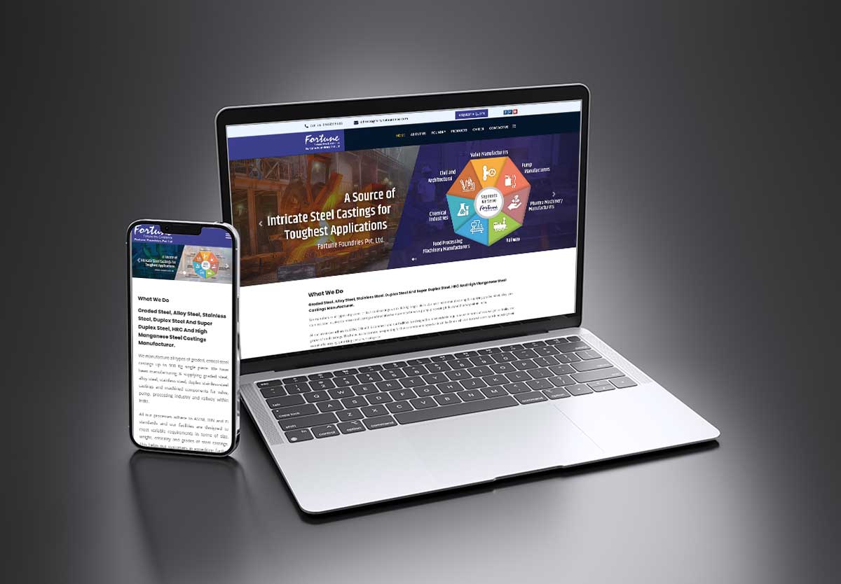 SEO and mobile-friendly website design for Fortune Foundries Pvt Ltd -B-83, Kagal Five Star MIDC Kagal, Kolhapur, Maharashtra, India – Graded Steel, Alloy Steel, Stainless Steel, Duplex Steel and Super Duplex Steel, HRC and High Manganese Steel Castings Manufacturer. by Agnis Designers. SEO and mobile-friendly website design for Fortune Foundries Pvt Ltd -B-83, Kagal Five Star MIDC Kagal, Kolhapur, Maharashtra, India – Graded Steel, Alloy Steel, Stainless Steel, Duplex Steel and Super Duplex Steel, HRC and High Manganese Steel Castings Manufacturer. by Agnis Designers.